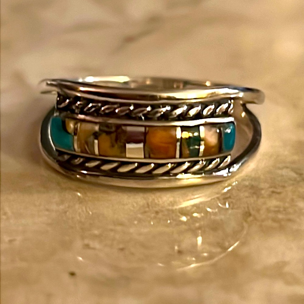 Spiny Oyster Turquoise Ring